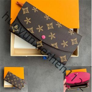 Зеркало качество M60697 Emilie Long Wallet Interior держатель карт для карт женский кноп