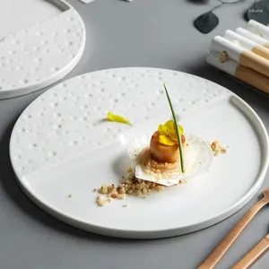 Тарелка круглый ужин керамика западных блюд с макаронами десерт миска фруктовые лоток эль -ресторан