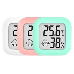 Mini High Precision Electronic Indoor Thermometer Baby Room Thermometer Wall-mounted Dry and Wet Display Testing Instrument