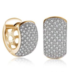 Luxury Designed Earring Single Row Romantic Champagne Gold Mosaic Zircon CliponScrew Back Earring Accessories Birthday Prom Gift548953226