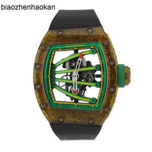 Milles Richamills Watch Swiss Armbandwatch Automatische mechanische mechanische Tourbillon -Mens -Serie RM5901 Global Limited auf 50 Kiwi Carbon Nano Material