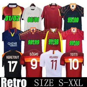 Retro Totti Soccer Jerseya Batistuta Dzeko Football Shirt Classic Vintage Nakata Balbo 1989 1990 1991 1992 1994 1995 1996 1998 1998 1999 2000 2001 2002