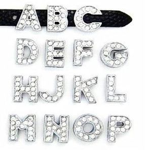 Lettere Slide Rhinestone da 8 mm Quotuz può scegliere ogni letterquot 20pcslot per strisce telefoniche fai -da -te catene chiave 4789528