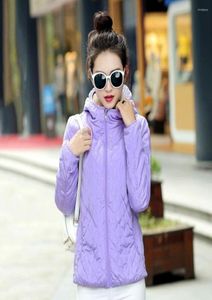 Women039s Jackets Herbst Mode Frauen mit Kapuzenmantel langes Fleece dünne schlanke grundlegende Winterjacke Frauen Außenbekleidung Kurzmädchen 7602783