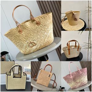 7A Designerväska Loe Beach Bag spegel Kvalitet Kvinnor Väska Vävd Väska Lafite Grass Shopping Bag Luxury Collection