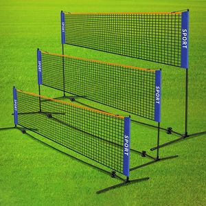 Tragbares Faltungsstandard -Fachpersonal Badminton Net Indoor und Outdoor Sports Volleyball Training Square Net 240425