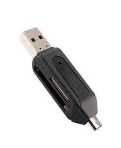 10pcslot Universal Card Reader Chone PC Reader Reader Micro USB Flash OTG TF SD Memory 2 в 1 двойной для телефона Compute4289069