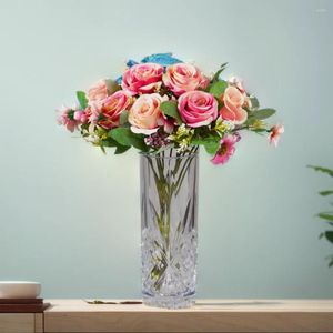 Flores decorativas Simulação de flores artificiais rosa pequena margarida falsa para casamento de buquê de casamento decoração kwiaty plantas