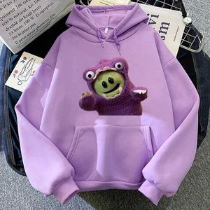 Herrtröjor tröjor kawaii unisex nanalan tryck hoodie unisex vintage tröja höst vinter mode casual long slve flce strtwear kläder t240507