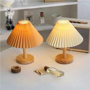 Table Lamps Nordic LED USB Plug Interior Lighting Bedroom Bedside Night Light Retro Bar Cafe Desktop Decoration Desk Lamp