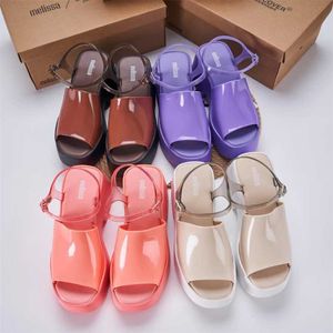 بيع Melisa High Heel Summer Sandal Women Sticle Sale Sandals Open Open Women Women Beach Shoes 240228