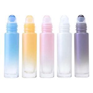 Flasche Jade auf Großhandelsrolle 10 ml Reise tragbares Mini Glass ätherische Ölflaschen natürlicher Kristallstein Kosmetische leere Abfüllung S