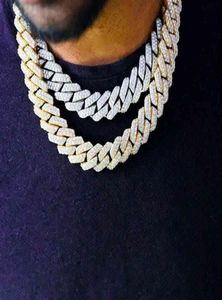 COLALE LUXURY Fashion 18K Gold Diamond Out Miami Cuban Link Sain for Men Naszyjnik 288W2240614