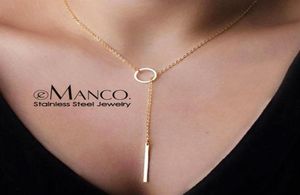 eManco Aesthetic Stainless Steel Necklaces for women Korean Pendant Gold Choker Necklace for Woman Fashion Jewelry Y0309245U1297728