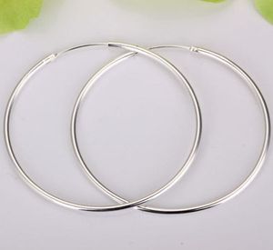 Whole 925 Sterling Silver Simple Big Circle Earrings925 Silver 50mm Round Hoop Earrings Jewelry925 Womens Jewelry5158324