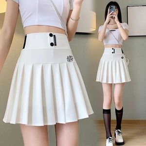 Skirts Spring And Summer Women's Golf Wear 2024 Skirt Fashion High Waisted Pleated Korean Clothes