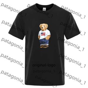 camisa de camisa pólo camisetas de urso masculas camisetas de designer esportes pólo pólo algodão moda masculina tees de roupas brancas pretas 8993