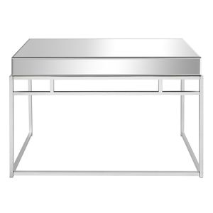 Glamorous Mirrored Office Study Table with 2 Drawers - Chic & Contemporary Design