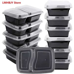 Disposable Dinnerware Bisphenol A reusable dietary preparation container rectangular lunch microwave safe stackable food storage tray Q2405075