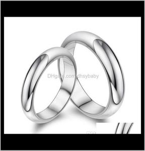 Drop Delivery 2021 Fashion Ture 925 Pure Sterling Wedding Couple Rings Man And Momen Luxury Styles Sier Ring Jewelry Model Nodot R1217433