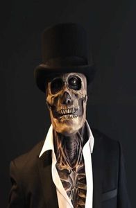 Halloween Maschera del cranio biochimico Maschera commovente Terror Maschera del cranio Full Skull Maschera Halloween Punti di gioco di ruolo in lattice Chiesa completa Y09135478295