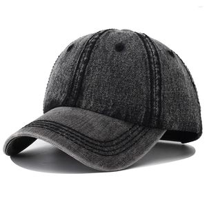 Tappi per palla di alta qualità blu nera tocco di denim berretto da baseball per donne uomini snapback cappello regolabile streetwear jean papà cappelli