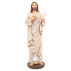 Skulpturen 21.5cmh Jesus erhält eine Statue des Heiligen Geistes aus der Toskana eine Osterstatue Jesu mit einer Taubenstatue