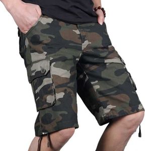 شورتات الرجال الصيفية الصيفية الجديدة Camo Shorts رجال شورتات متعددة الجيبات y240507