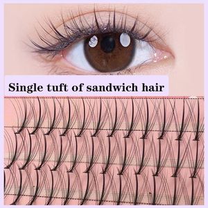 Anlinnet Professional Makeup 60 clusters Personal Cluster Eyelash Single tuft of M sand eyelash Grafting False Eyelashes 240423