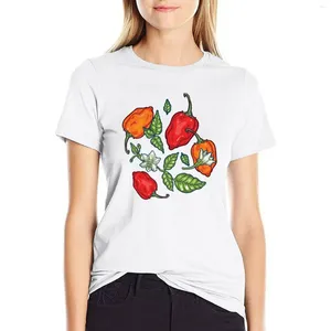 Women's Polos Naughty Habanero T-shirt Cute Clothes Funny Workout T Shirts For Women