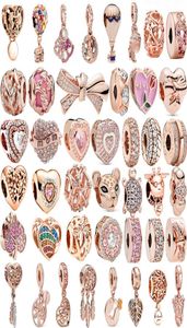 Novo popular 925 Sterling Silver Silver European Rose Gold Dream Catcher Flower Tree Balloon Clip Pingente para Bracelete de charme original Jóias DIY1691753