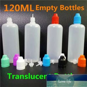 Top Quality 120ml Bottles PE Soft Translucent Empty LDPE Dropper 120 ml Plastic Bottles With Long Thin Needle Tips Childproof Caps For Vapor Juice Packaging Bottle