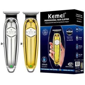 Electric Shavers Kemei 1973 Pro Electric Full Metal Barber Shop Hair Trimmer Professional Beard Trimmer For Men Hair Cutting Machine Lithium Ion T240507
