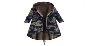 Women039s Down Parkas S5xl plus size Winter Women Jackets Coats Quentes estampas florais com capuz vintage parka com zíper L5728413