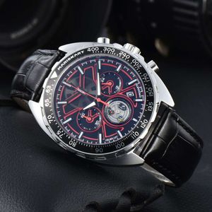 Tags heuer assistir womenwatch Menwatch quente e popular Haojiaya marca multifuncional pequena cronógrafo de três agulha de relógio de couro de couro de couro