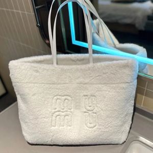 tote bag designer bag Large capacity commuting handbag versatile letter plush shoulder bag