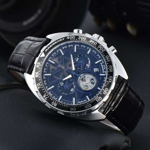 Tags heuer assistir womenwatch Menwatch quente e popular Haojiaya marca multifuncional pequena cronógrafo de três agulha de relógio de couro de couro de couro