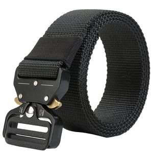 Uactical Nylon Belt Men Swat Combat Molle Pass Army Metal Burzacz wyposażenie przetrwania pasy dżinsy pasek talii 125 135 cm 282i