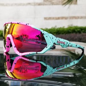 5 Lens Men Women Polarized UV400 Cycling Glasses Road Bike Sunglasses Running Riding Fishing Goggles Sport Bicycle Eyewear 240416