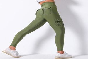 Yoga Roupfits Calças uniformes FLAP BUM BOGOS Leggings Sport Mulheres Fitness Bottoms High Waist