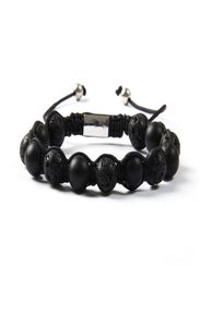 Schmuck Whole 10pcslot hochwertig 10 mm Lava -Steinstein mit natürlichen matten Steinperlen Makrame -Armband für Männer039s Geschenk9406105