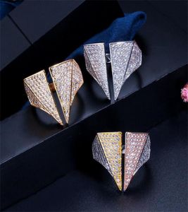 Choucong Brand Top Top продавать роскошные украшения 18 тыс. Золотая заполнение Pave White Sapphire Cz Diamond Gemstones Ward