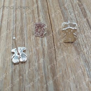 Bear smycken tillverkningssatser 925 sterling silver örhängen för kvinnliga turer mode charms kvinnliga studs set tonåring flicka bröllop fest Europe ST 269R