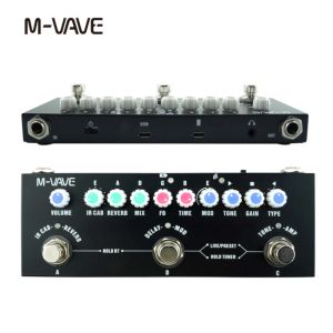 Accessories MVAVE Cube BABY Multi Effects Pedal Delay Chorus Reverb Effect Rechargeable Electric Guitar Effects Pedal