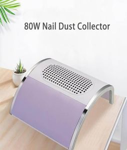Nail Dryers Dust Collector Fan Vacuum Cleaner Manicure Machine Tools 80W With Filter Strong Power Art Tool9508776