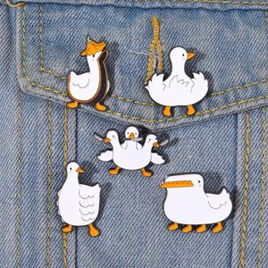 Lustige Entenglings Emaille Pins Custom Overlap Enten große Mund Broschen Revers Abzeichen Tierschmuck Geschenk für Kinder Freunde