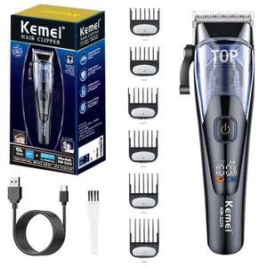 Hårtrimmer Kemei KM-3235 Professionell hårklippare Justerbar hårtrimmer för män Barber Shop Electric Beard Haircut Machine uppladdningsbar T240507