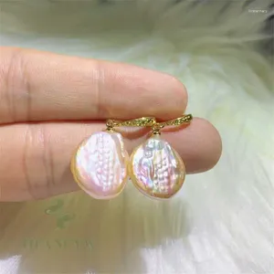 Dangle Earrings Color Baroque Pearl Earring 18 K Gold Ear Drop Silver Art Gemstone Party Crystal Custom Children Clip-on Casual