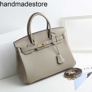 Top Bag Handbag Platinum Layer Cowhide Fashionable and Versatile Trend Shoulder Handbag Handmade Genuine Leather