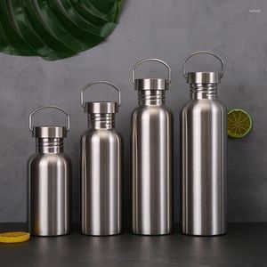 Water Bottles 500ml/750ml/1000ml Stainless Steel Bottle Sport Cold Gym Cycling Hiking